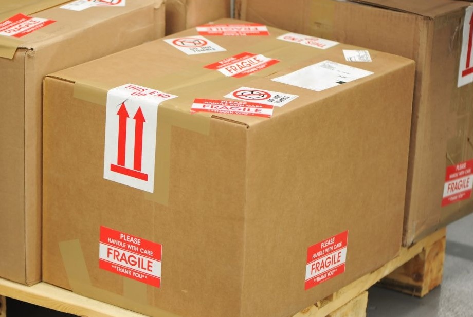 photo of packed boxes as part of an office consolidation move