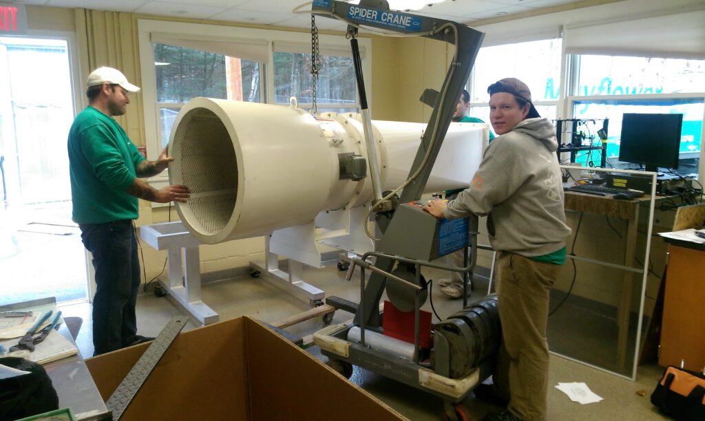 photo of lab relocation for Harvard wind tunnel